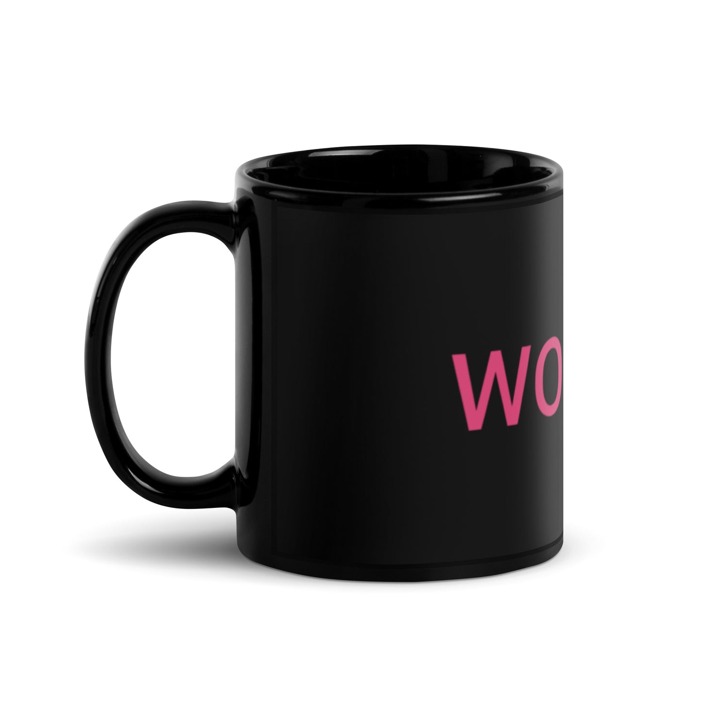 WORTHY Black Glossy Mug