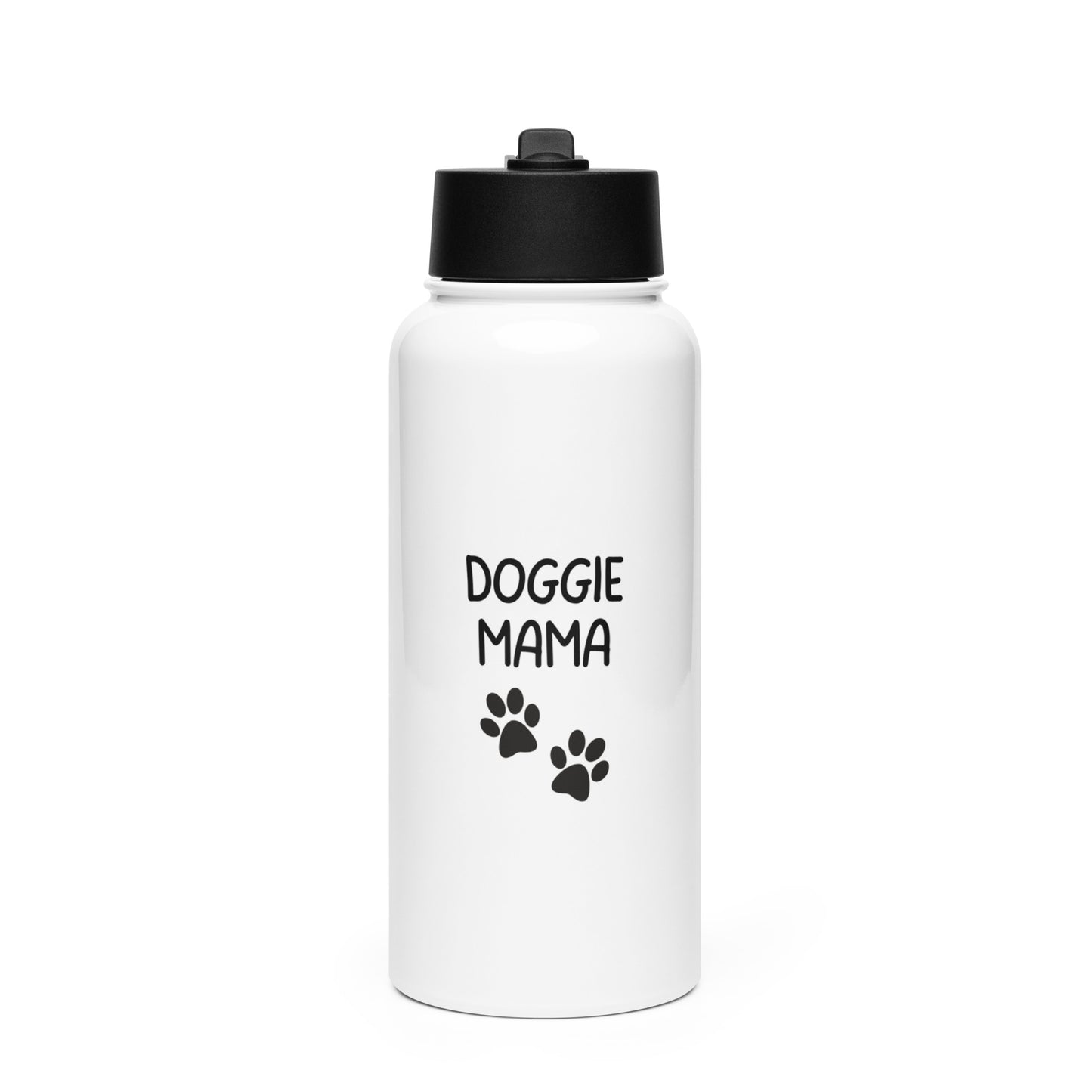 Dog Mama Stainless steel water bottle with a straw lid