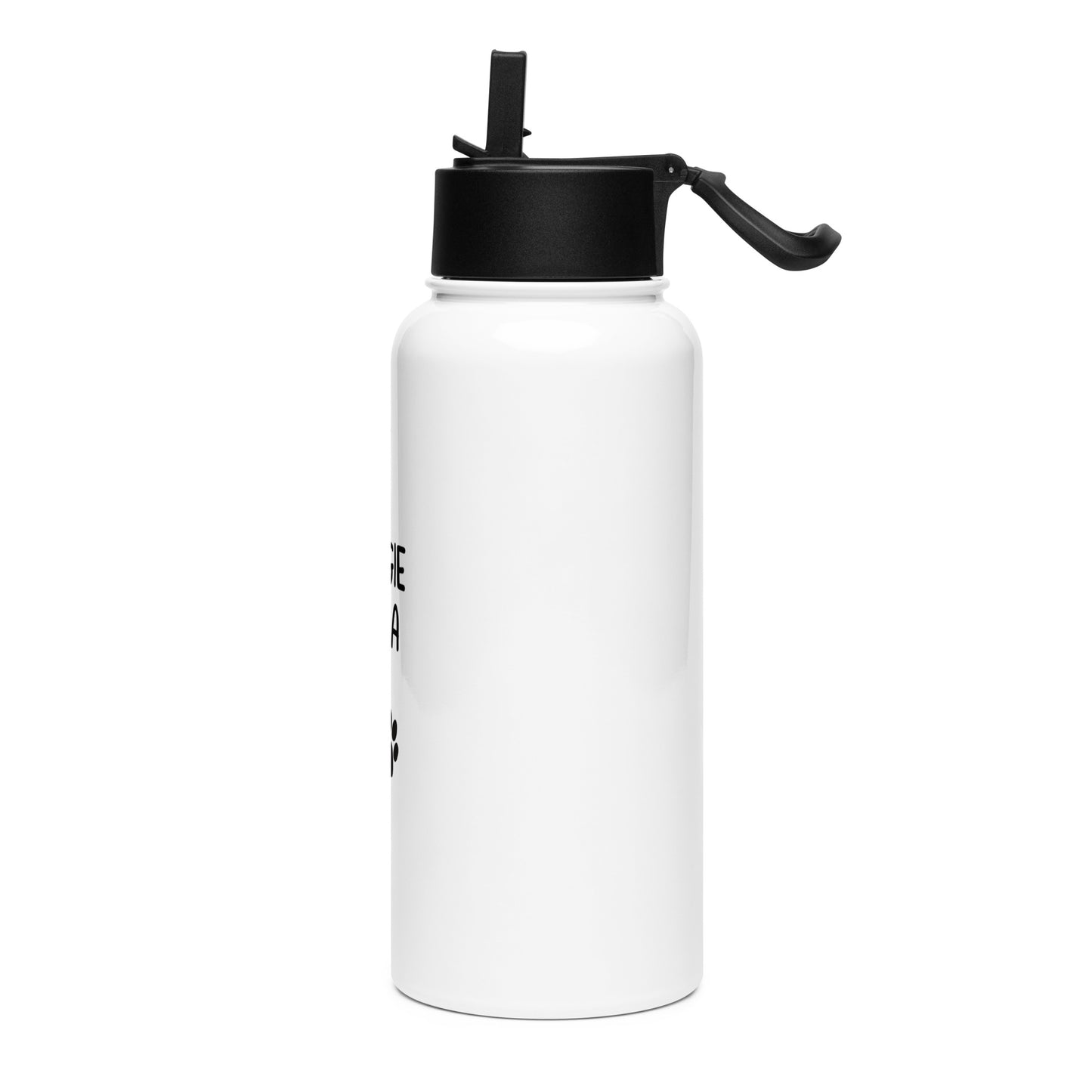 Dog Mama Stainless steel water bottle with a straw lid