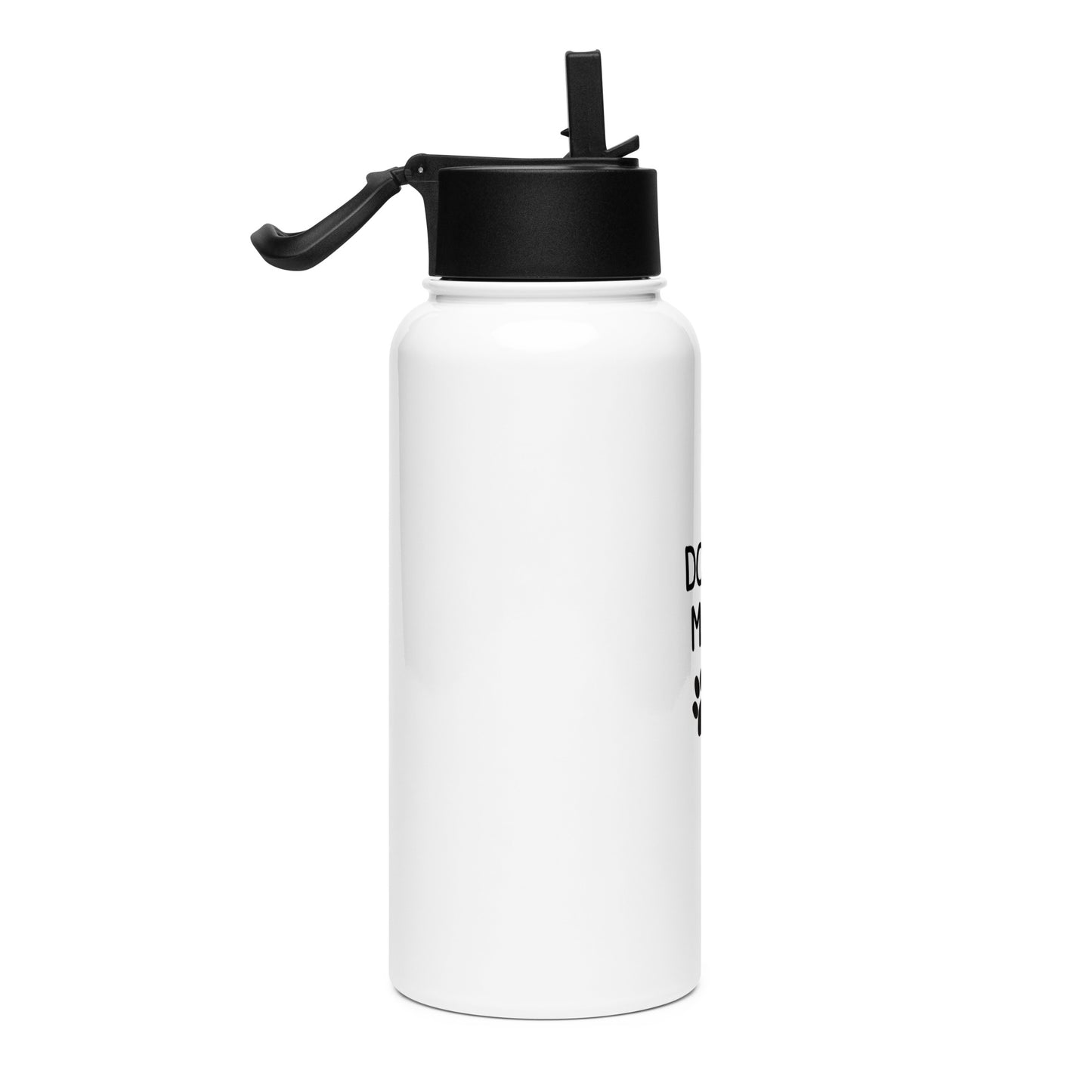 Dog Mama Stainless steel water bottle with a straw lid