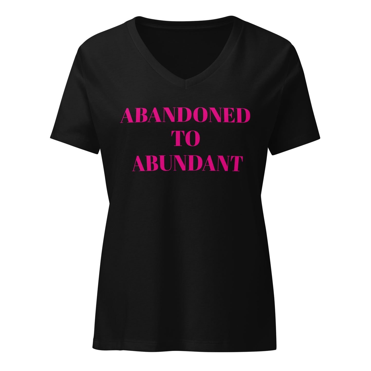 ABANDONED TO ABUNDANT Women’s relaxed v-neck t-shirt