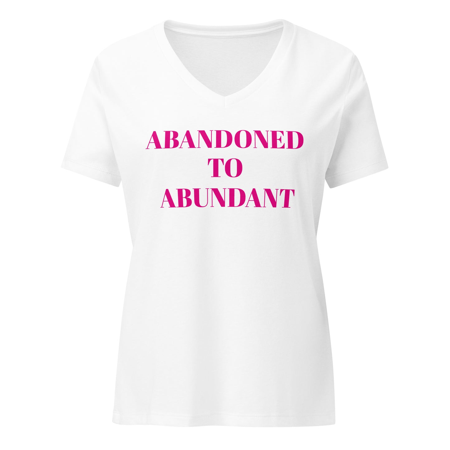 ABANDONED TO ABUNDANT Women’s relaxed v-neck t-shirt